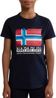 Napapijri Liard Shirt Junior donkerblauw - rood - blauw - wit - 168-172