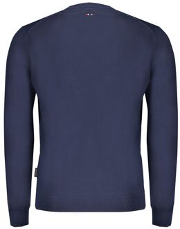 Napapijri Marineblauwe Trui Met Ronde Hals - maat Donkerblauw