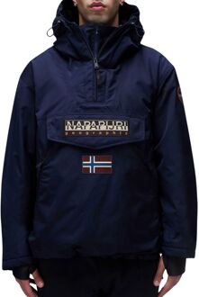 Napapijri Rainforest Next Anorak Jas Napapijri , Blue , Heren - 2Xl,Xl,L,M,S,Xs