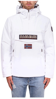 Napapijri Regenwoud Pocket Winter Anorak Jacket Napapijri , White , Heren - 2XL