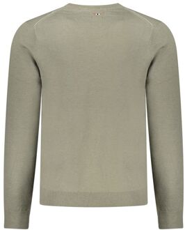 Napapijri Ronde Hals Katoenen Trui - maat L Salie Groen