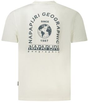 Napapijri Ronde Hals Korte Mouw T-shirt - maat L Ivoor