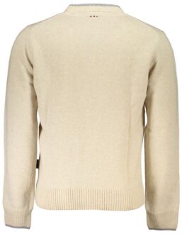 Napapijri Ronde Hals Trui Breiwerk Sweater Ivoor - 2XL