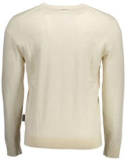 Napapijri Ronde Hals Trui Katoen Brei Ivoor - 2XL