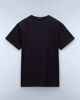 Napapijri S-Bollo Heren Korte Mouwen Graphic Print T-Shirt - maat M Zwart