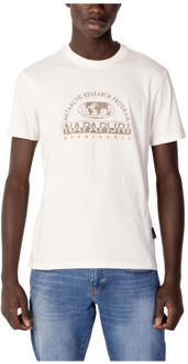 Napapijri Short Sleeve Shirts Napapijri , Beige , Heren - 2Xl,Xl,S