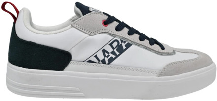 Napapijri Stijlvolle Sneakers in Wit Marineblauw Napapijri , Multicolor , Heren - 42 Eu,46 EU