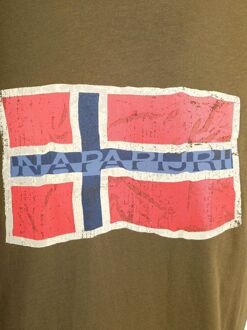 Napapijri T-shirt Mahsa Olijfgroen Donkergroen - L,M,XL,XXL