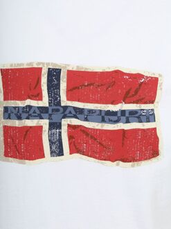 Napapijri T-shirt Mahsa Wit - L,M,XL,XXL
