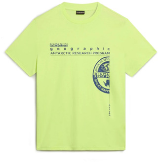 Napapijri T-Shirts Napapijri , Yellow , Heren - Xl,S