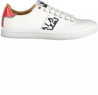 Napapijri Witte Polyester Sneaker met Contrasterende Details Napapijri , White , Heren - 44 Eu,45 Eu,43 Eu,40 Eu,41 Eu,42 EU