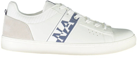 Napapijri Witte Polyester Sneaker met Veters en Logo Napapijri , White , Heren - 43 Eu,45 Eu,42 Eu,46 Eu,41 Eu,40 Eu,44 EU