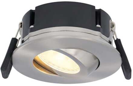 Napels LED inbouwspot Extra Plat (39mm) - 360° Kantelbaar - 8 Watt 570 Lumen - Dimbaar - IP65 Waterdicht voor Badkamer, binnen en buiten - RVS