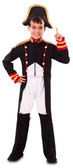 Napoleon Outfit Jongen Zwart, Wit - Transparant, Multikleur - Print