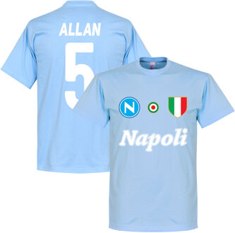 Napoli Allan 5 Team T-Shirt - Lichtblauw - M