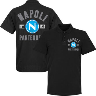 Napoli Established Double Crested Polo Shirt - Zwart - XXL