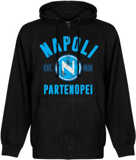 Napoli Established Full Zipped Hoodie - Zwart