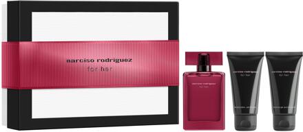 Narciso Rodriguez Geschenkset Narciso Rodriguez For Her EdP Intense 50 ml + Body Lotion 50 ml + Shower Gel 50 ml Gift Set 3 st