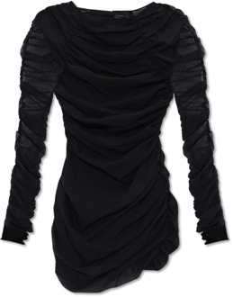 Narikala gedrapeerde jurk The Mannei , Black , Dames - M,S,Xs