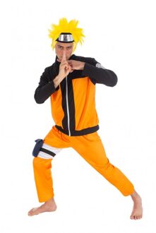 Naruto Anime Kostuum Volwassenen Licentie Geel - Beige - Creme, Multikleur - Print