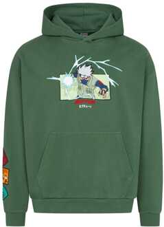 Naruto Shippuden Hooded Sweater Graphic Green Size L