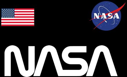 NASA Badge Unisex T-Shirt - Black - 3XL - Zwart