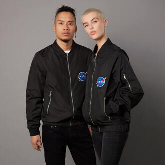 NASA Badged Bomber Jacket - Black - M