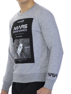Nasa Basic heren sweatshirt met lange mouwen en ronde kraag MARS03S Grijs
