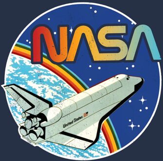 NASA Shuttle Emblem Unisex T-Shirt - Navy - XL - Navy blauw