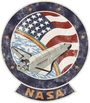 NASA Shuttle Emblem Unisex T-Shirt - White - XS - Wit