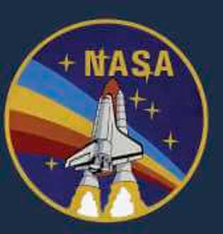 NASA Vintage Rainbow Shuttle Hoodie - Navy - L