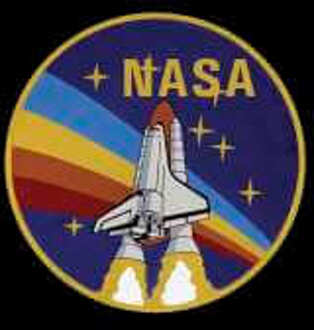NASA Vintage Rainbow Shuttle T-Shirt - Black - 5XL - Zwart