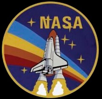 NASA Vintage Rainbow Shuttle T-shirt - Zwart - M