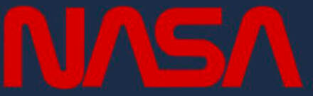 NASA Worm Logotype Dames T-shirt - Navy - L Blauw
