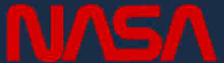 Nasa Worm Logotype T-shirt - Navy - XS Blauw