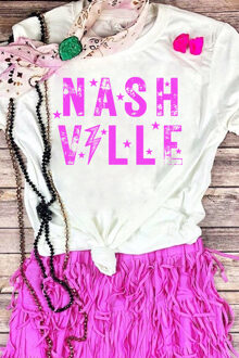Nashville Graphic T-shirt - maat XL Ivoor