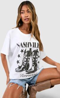 Nashville Oversized T-Shirt, White - L