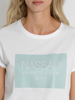 Nassau Strand T-Shirt NB231057 - maat XS Gebroken wit