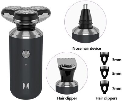 Nat Droog Elektrisch Scheerapparaat Voor Mannen Baard Trimmer Scheerapparaat Oplaadbare Kaal Scheren Machine 5 In 1 Grooming Kit 04