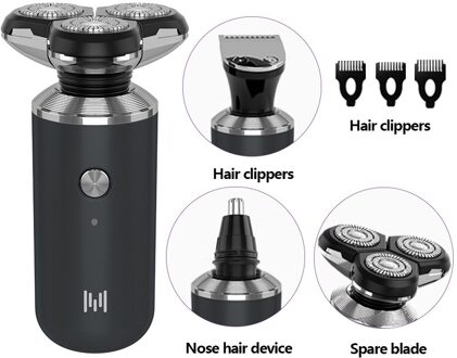 Nat Droog Elektrisch Scheerapparaat Voor Mannen Baard Trimmer Scheerapparaat Oplaadbare Kaal Scheren Machine 5 In 1 Grooming Kit 06