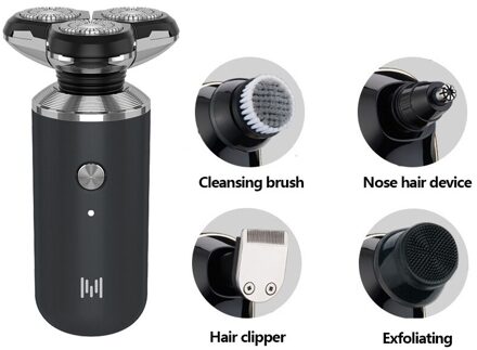 Nat Droog Elektrisch Scheerapparaat Voor Mannen Baard Trimmer Scheerapparaat Oplaadbare Kaal Scheren Machine 5 In 1 Grooming Kit 08