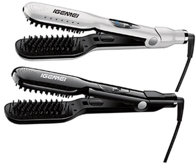 Nat & Droog Professionele Stijltang Borstel Keramische Stijltang Kam Smoothing Digitale Display Salon Max 450F