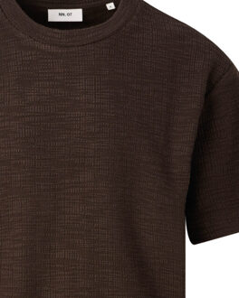 Nat t-shirt met korte mouwen Bruin - L