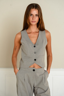 Natalie Vest - Lichtgrijs - maat 2XL