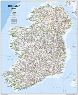 National Geographic Maps Ireland Classic, Laminated