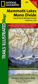 National Geographic Trails Illustrated Topographic Map Mammoth Lakes / Mono Divide, California