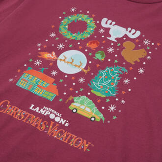 National Lampoon Griswold Christmas Starter Pack Men's Christmas T-Shirt - Burgundy - L Wijnrood