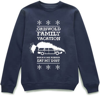 National Lampoon Griswold Vacation Ugly Knit Christmas Jumper - Navy - S Blauw