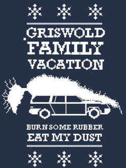 National Lampoon Griswold Vacation Ugly Knit Men's Christmas T-Shirt - Navy - XXL