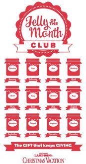 National Lampoon Jelly Of The Month Club Men's Christmas T-Shirt - White - XXL Wit